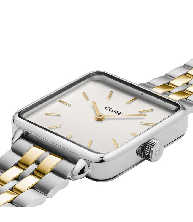 Cluse Uurwerk La tétragone steel coconut milk