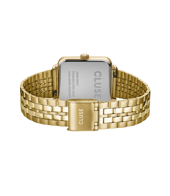 Cluse Uurwerk La tétragone steel dark cherry, gold