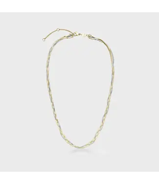Cluse Halsketting Elevé braided snake bicolour