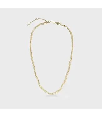 Cluse Halsketting Elevé braided snake gold
