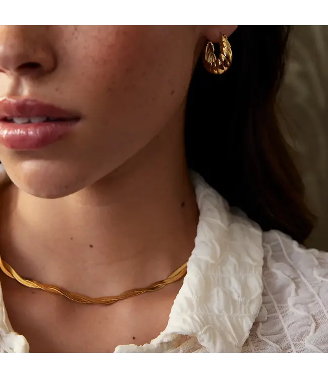 Cluse Halsketting Elevé twisted snake gold