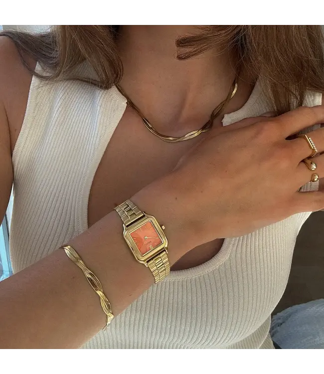 Cluse Halsketting Elevé twisted snake gold