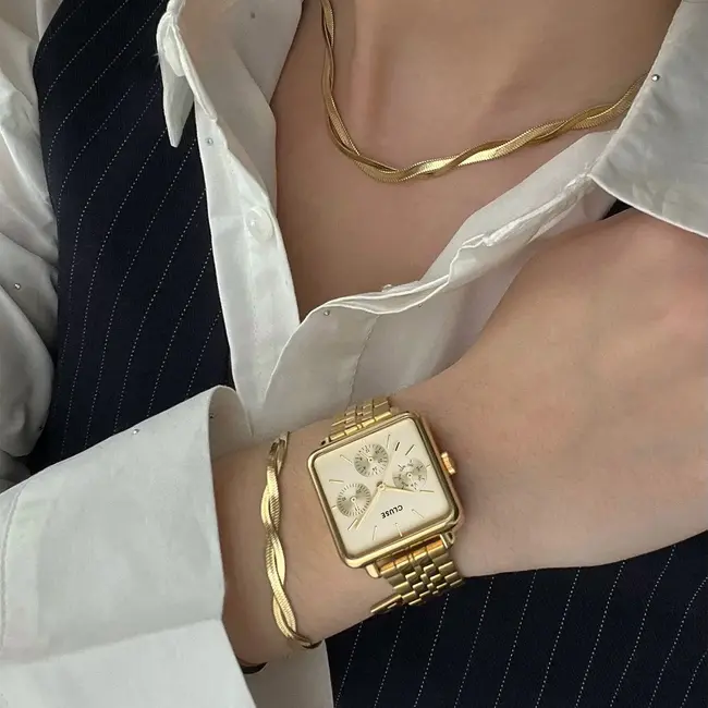 Cluse Halsketting Elevé twisted snake gold