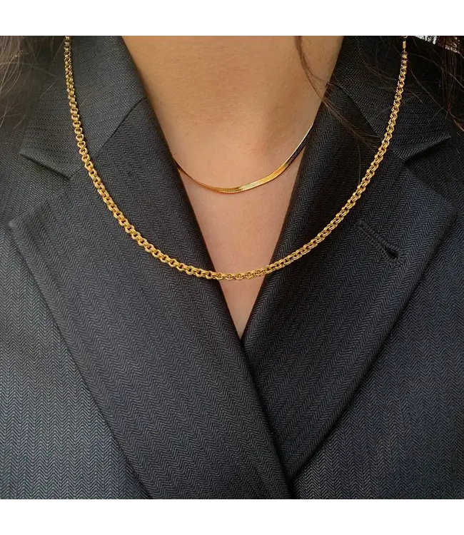 Cluse Halsketting Essentielle double link chain gold