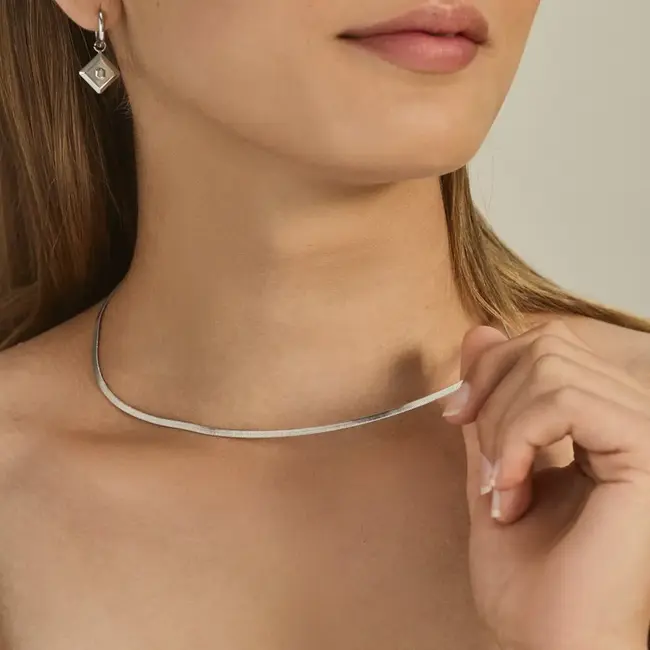 Cluse Halsketting Essentielle snake silver