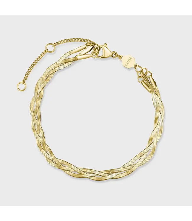 Cluse Armband Elevé braided snake gold