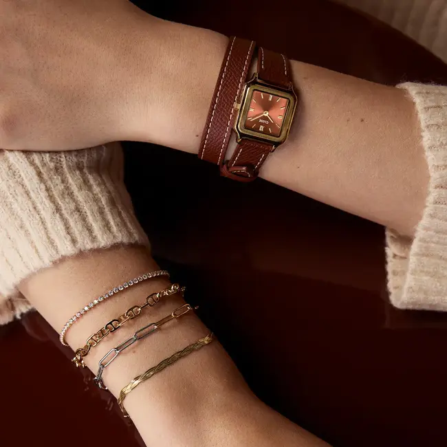 Cluse Armband Elevé braided snake gold