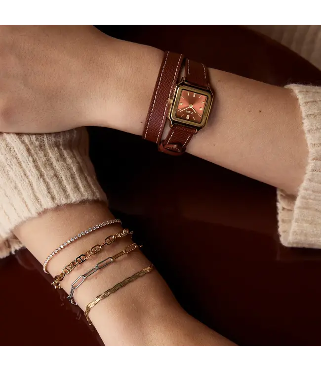 Cluse Armband Elevé braided snake gold