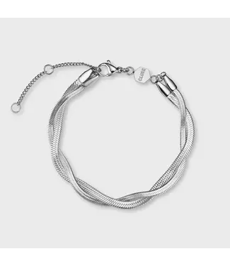 Cluse Armband Elevé twisted snake silver