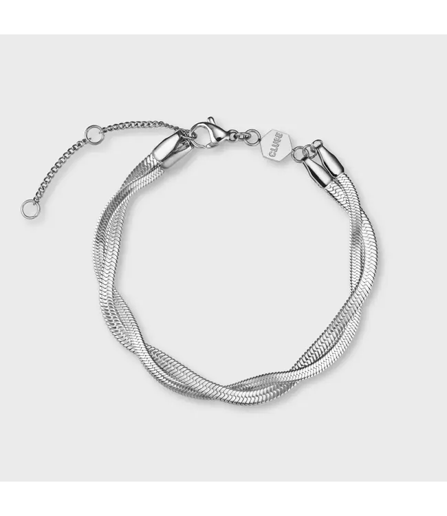 Cluse Armband Elevé twisted snake silver
