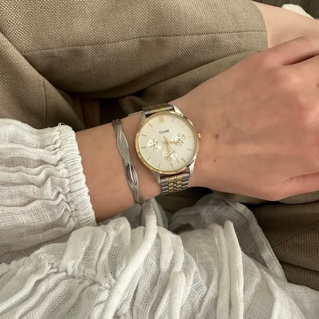 Cluse Armband Elevé twisted snake silver