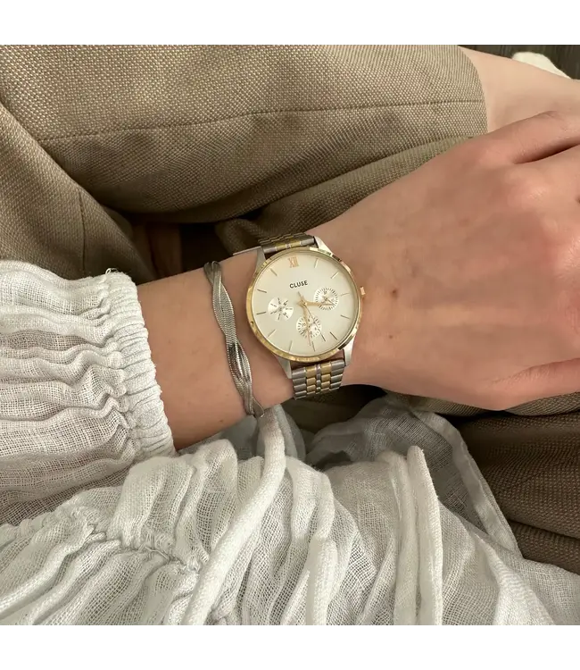 Cluse Armband Elevé twisted snake silver