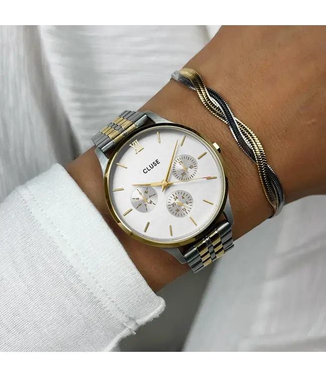 Cluse Armband Elevé braided snake bicolour