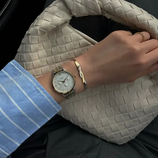 Cluse Armband Elevé braided snake bicolour