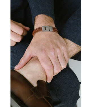 Steel & Barnett Leather Bracelet Casual Cole Peanut M