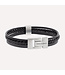 Steel & Barnett Leather Bracelet Casual Cole  Black M