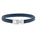 Steel & Barnett Leather Bracelet Archie Jeans Blue M