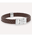 Steel & Barnett Leather Bracelet Harrison  Brown M
