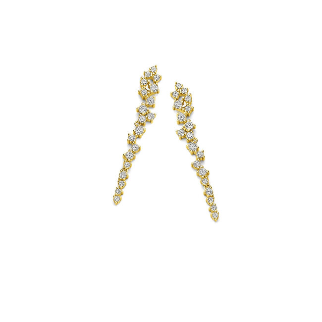 Silver Rose Oorring Helena Goud