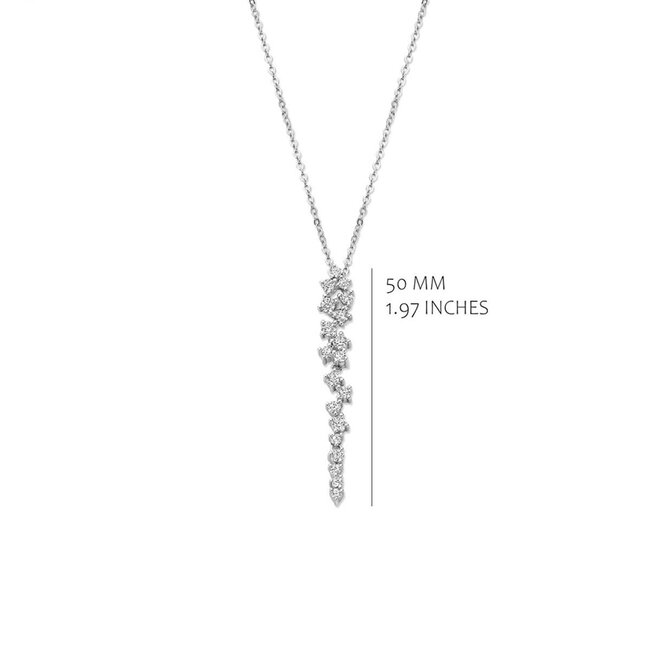 Silver Rose Halsketting Jolien Zilver