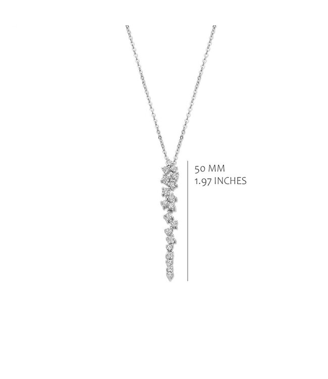 Silver Rose Halsketting Jolien Zilver