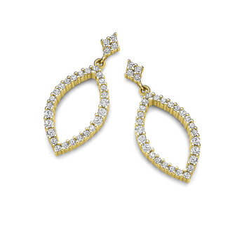 Silver Rose Oorring Jana Goud