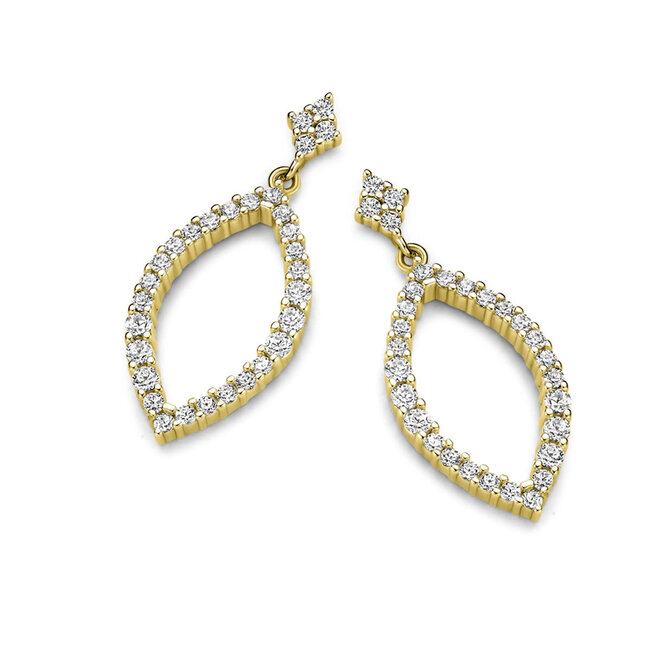 Silver Rose Oorring Jana Goud