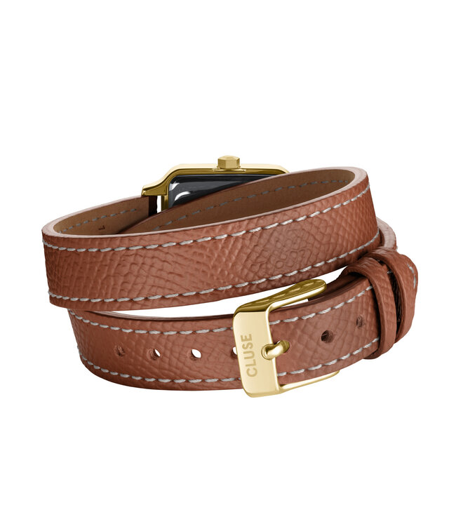 Cluse Uurwerk Gracieuse petite watch double leather nutshell, gold