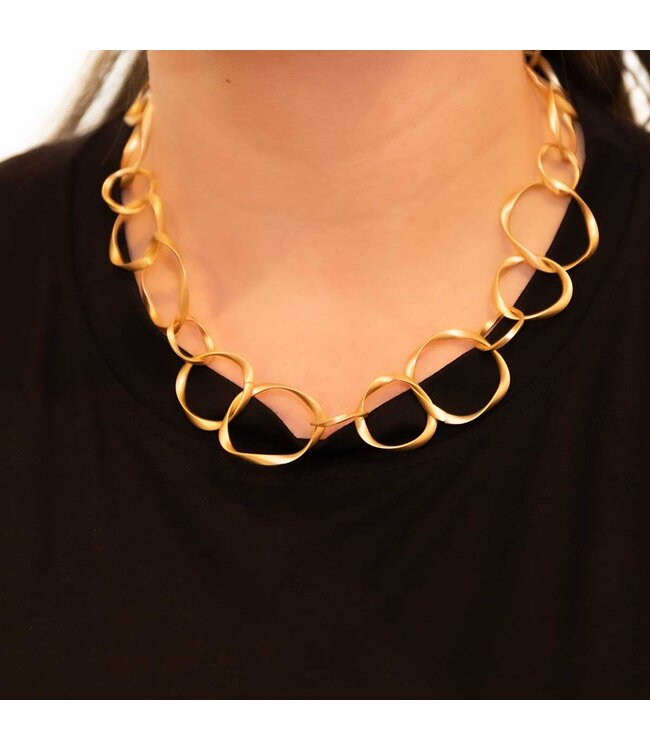 Les Cordes Halsketting Dove Goud Mat