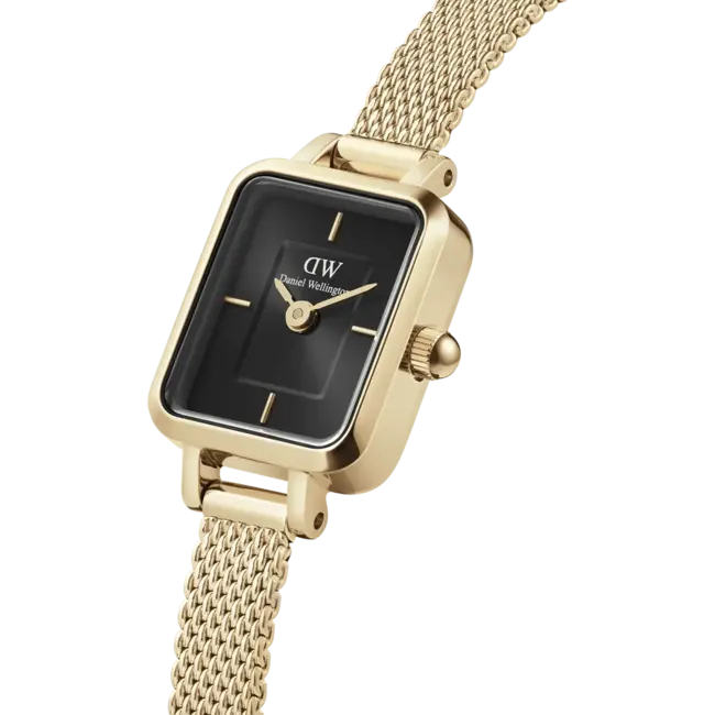 Daniel Wellington Uurwerk Quadro Mini Zwart/Goud