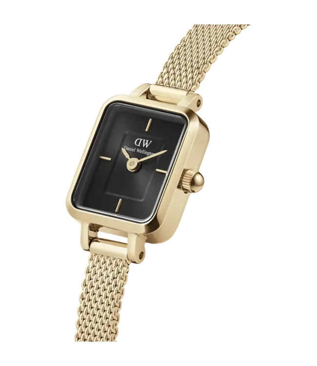 Daniel Wellington Uurwerk Quadro Mini Zwart/Goud