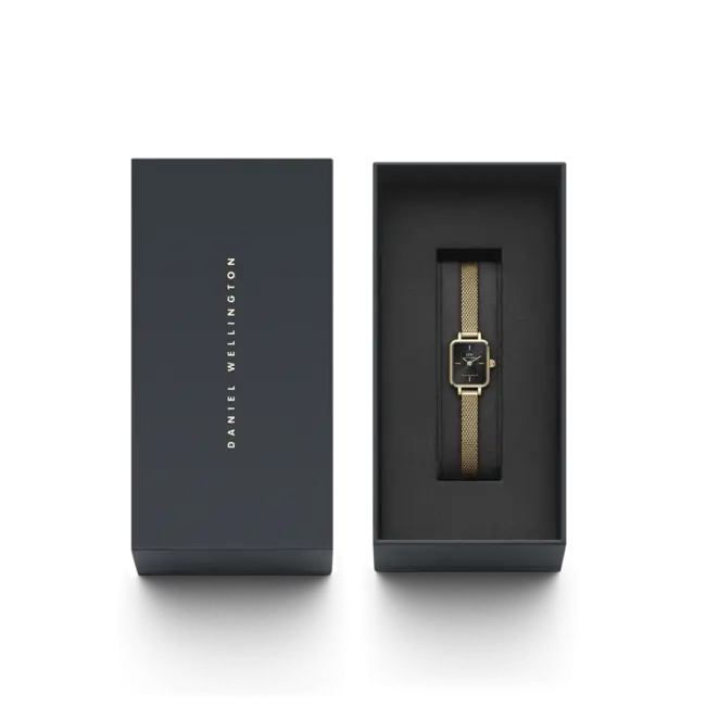 Daniel Wellington Uurwerk Quadro Mini Zwart/Goud