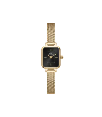 Daniel Wellington Uurwerk Quadro Mini Zwart/Goud