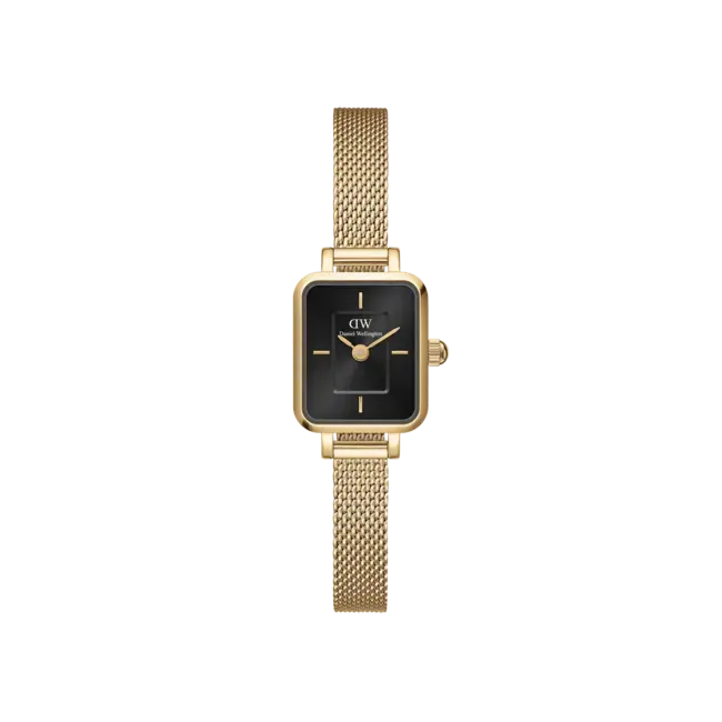 Daniel Wellington Uurwerk Quadro Mini Zwart/Goud