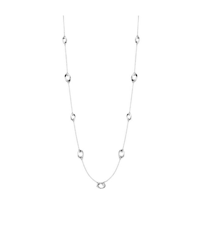 Les Cordes Halsketting Doortjelang Zilver
