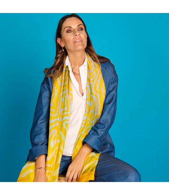 Les Cordes Sjaal LCSCARVES197 Multi Geel