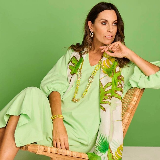 Les Cordes Sjaal LCSCARVES195 Multi Groen