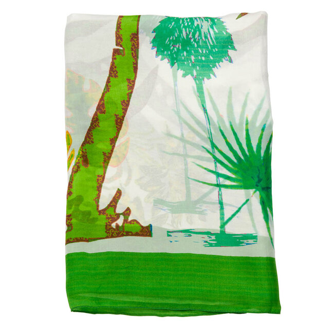 Les Cordes Sjaal LCSCARVES195 Multi Groen