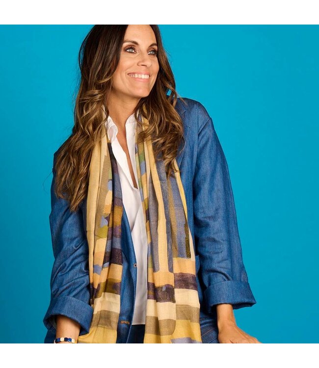 Les Cordes Sjaal LCSCARVES177 Blauw