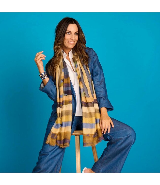 Les Cordes Sjaal LCSCARVES177 Blauw