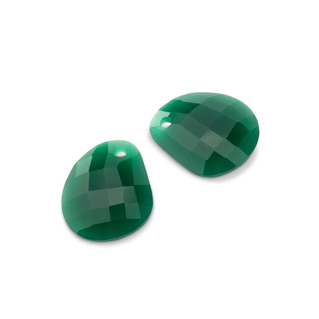 MelanO KO Shaped facet Ocean green