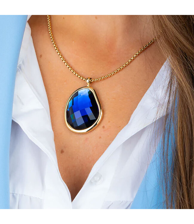 MelanO KO Shaped facet Ocean green