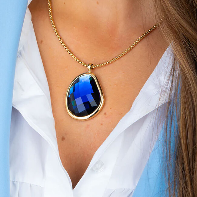 MelanO KO Shaped facet Lake blue