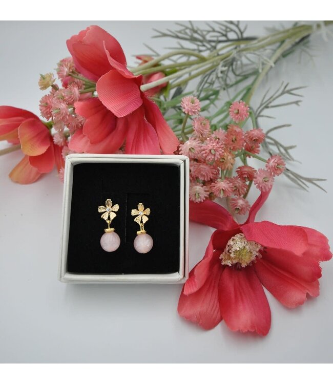 Maison Cachet Oorring Fleurs Zircone Roses