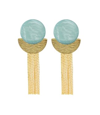 Maison Cachet Oorring Floches Dorées Azure
