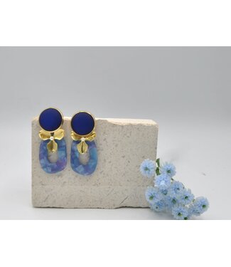 Maison Cachet Oorring Fleuries Bleu