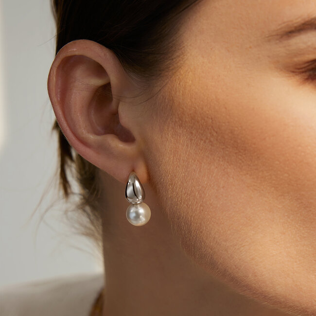 Ania Haie Oorring Pearl Dome Hoop