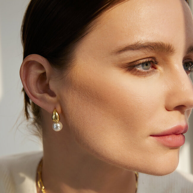 Ania Haie Oorring Pearl Dome Hoop