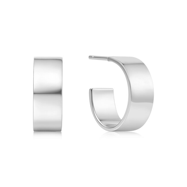 Ania Haie Oorring Flat Medium Hoop