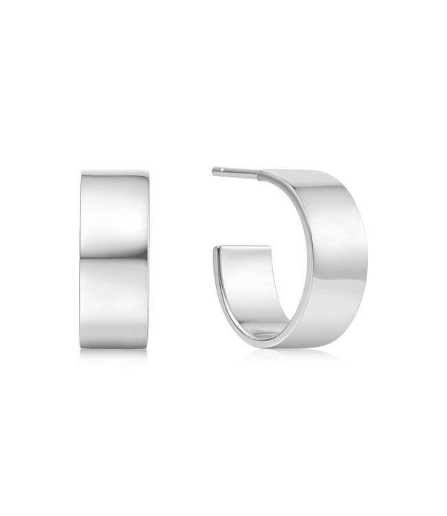 Ania Haie Oorring Flat Medium Hoop